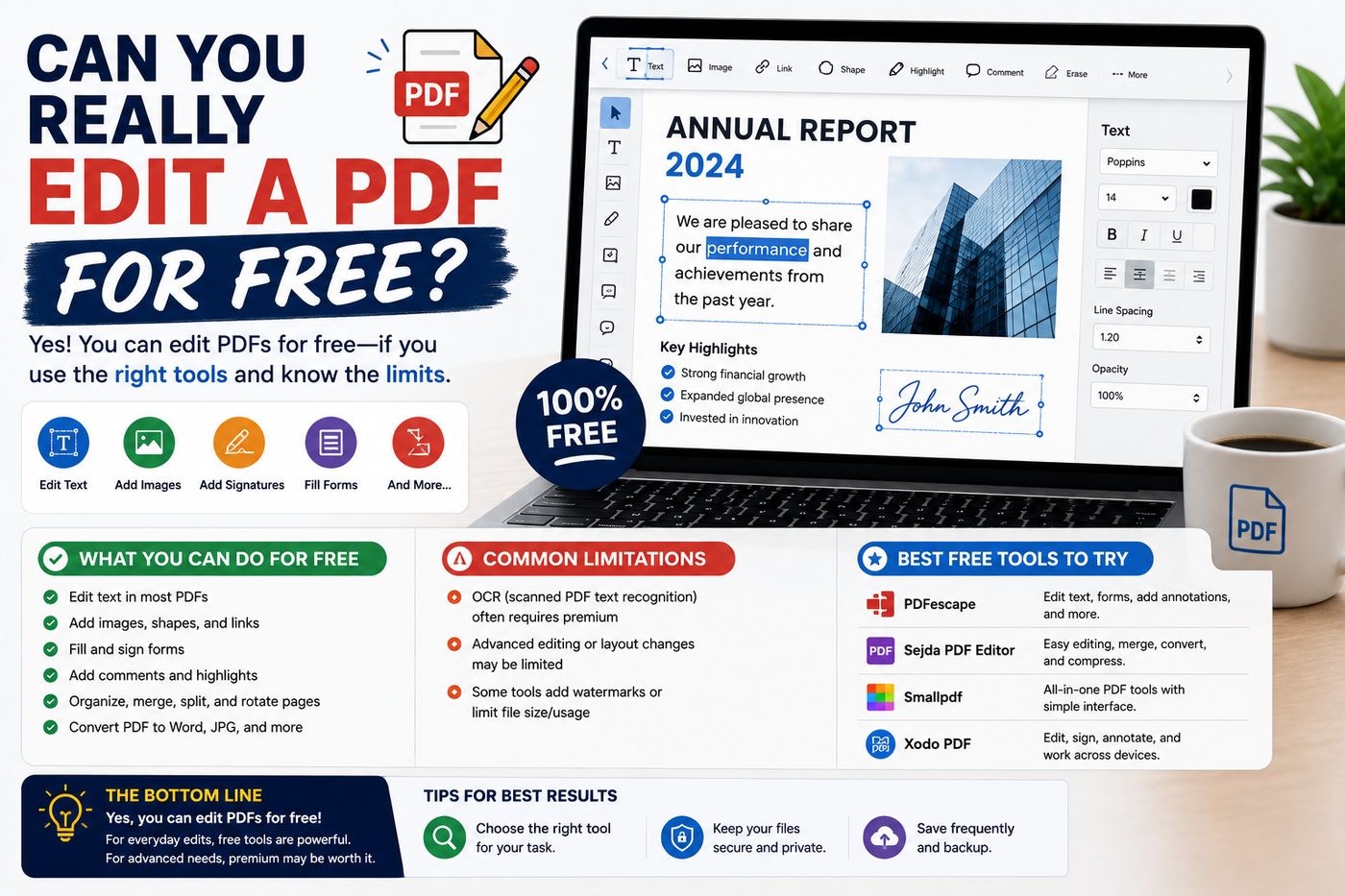 Can you really edit a PDF for free online — what actually works